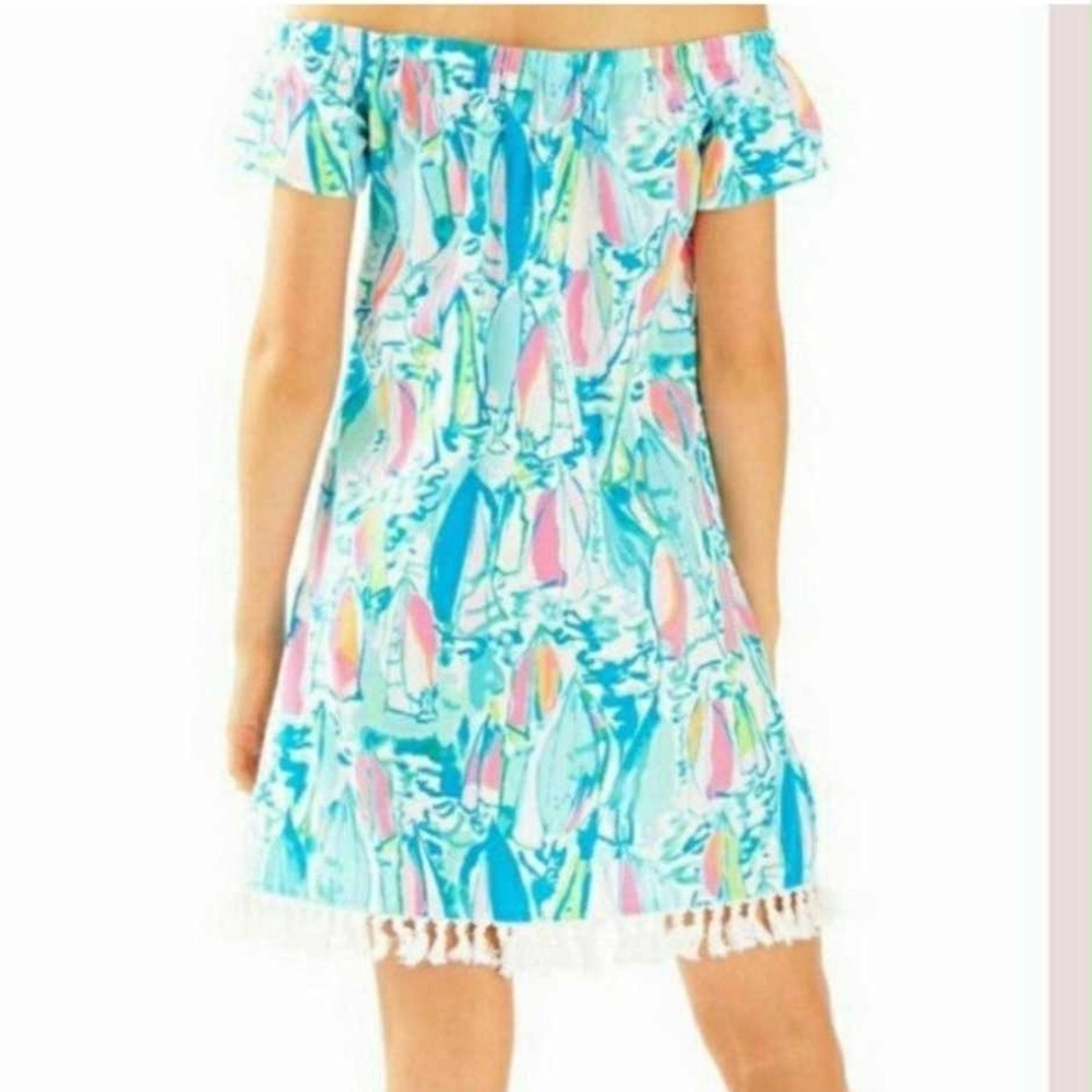Lilly Pulitzer Vibrant Off-Shoulder Kids Dress